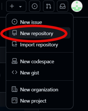 GitHubでリポジトリの作成